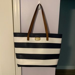 Michael Kors striped tote bag